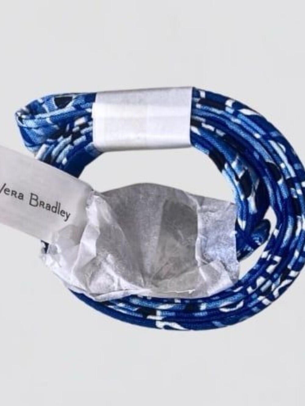 Vera Bradley Blue Star Medallion Lanyard Key Ring Badge Clip NWT